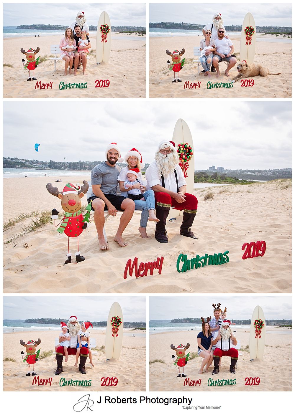 Sydney Santa Photos at the Beach by J Roberts Photography at Long Reef Beach